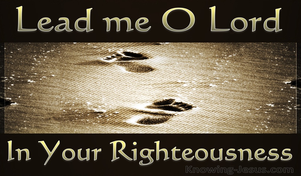 Psalm 5:8 Lead Me O Lord (gold)